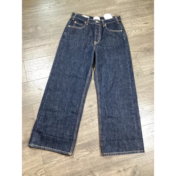 Universal Thread Womens Mid-Rise Vintage Wide Leg Dark Blue Jeans Size 2R Casual - Picture 1 of 10